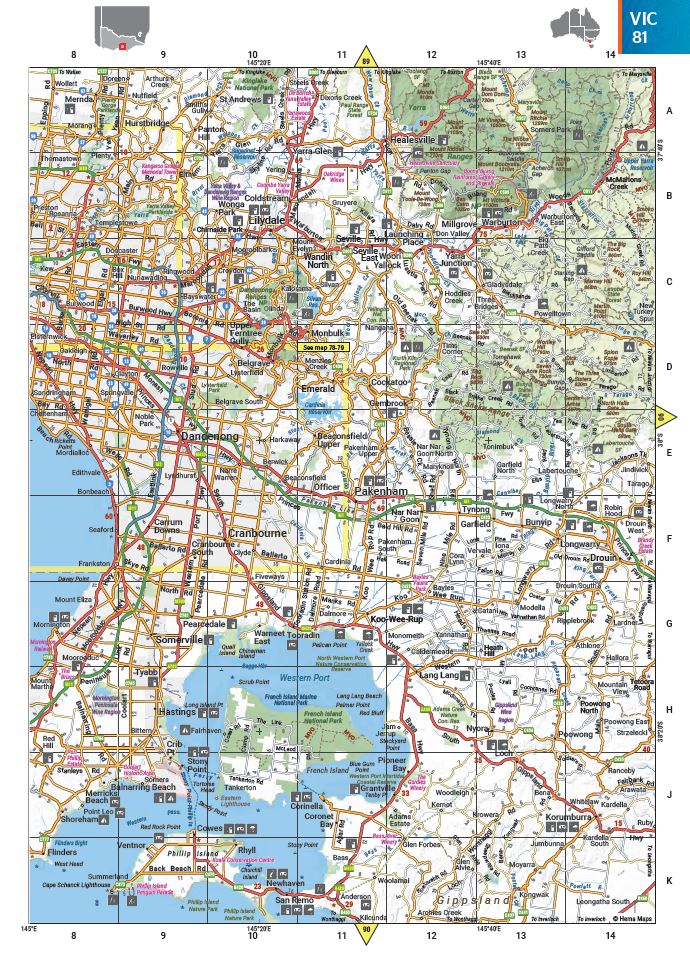 Australia Road & 4WD Easy Read Atlas - 292 x 397mm (13th Edition) | Hema