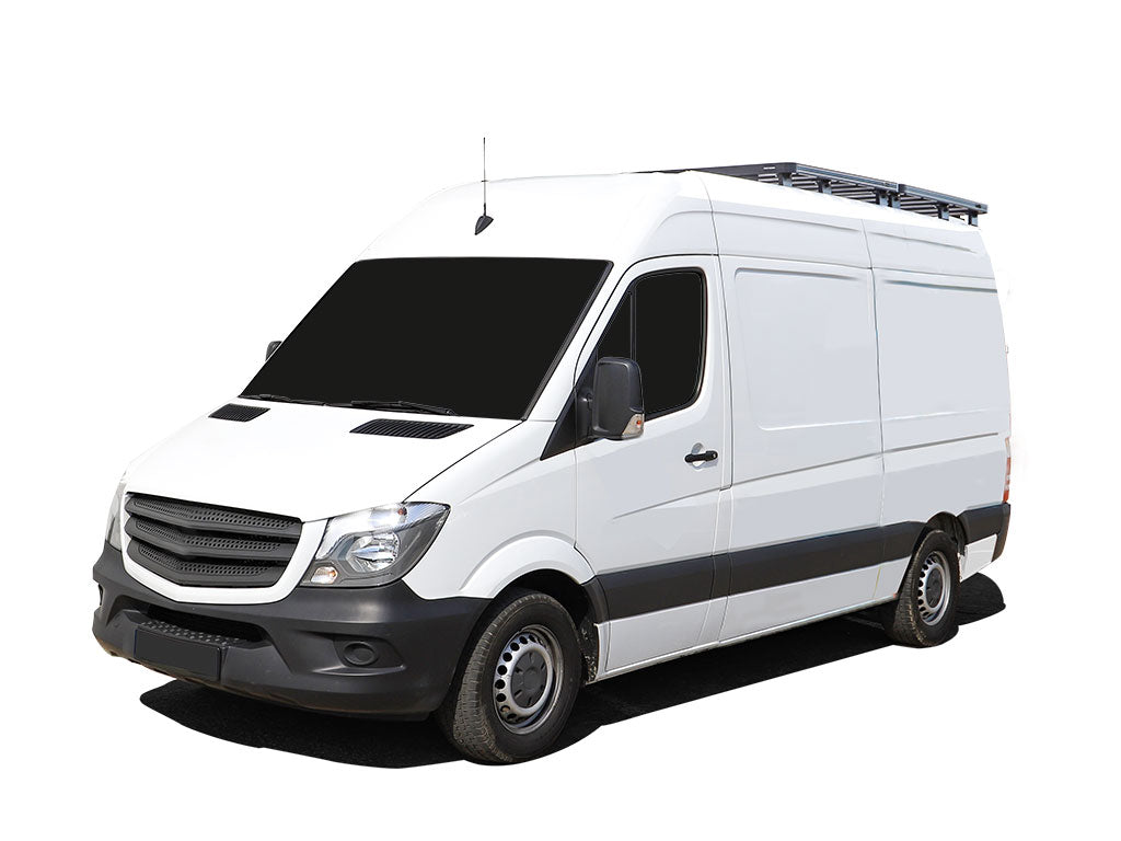 Mercedes Benz Sprinter 128in/144in/170in / L1/L2/L3 / SWB/MWB/LWB Wheelbase w/o OEM Tracks (2006-Current) Slimline II 1/2 Roof Rack Kit / Tall - by Front Runner | Front Runner