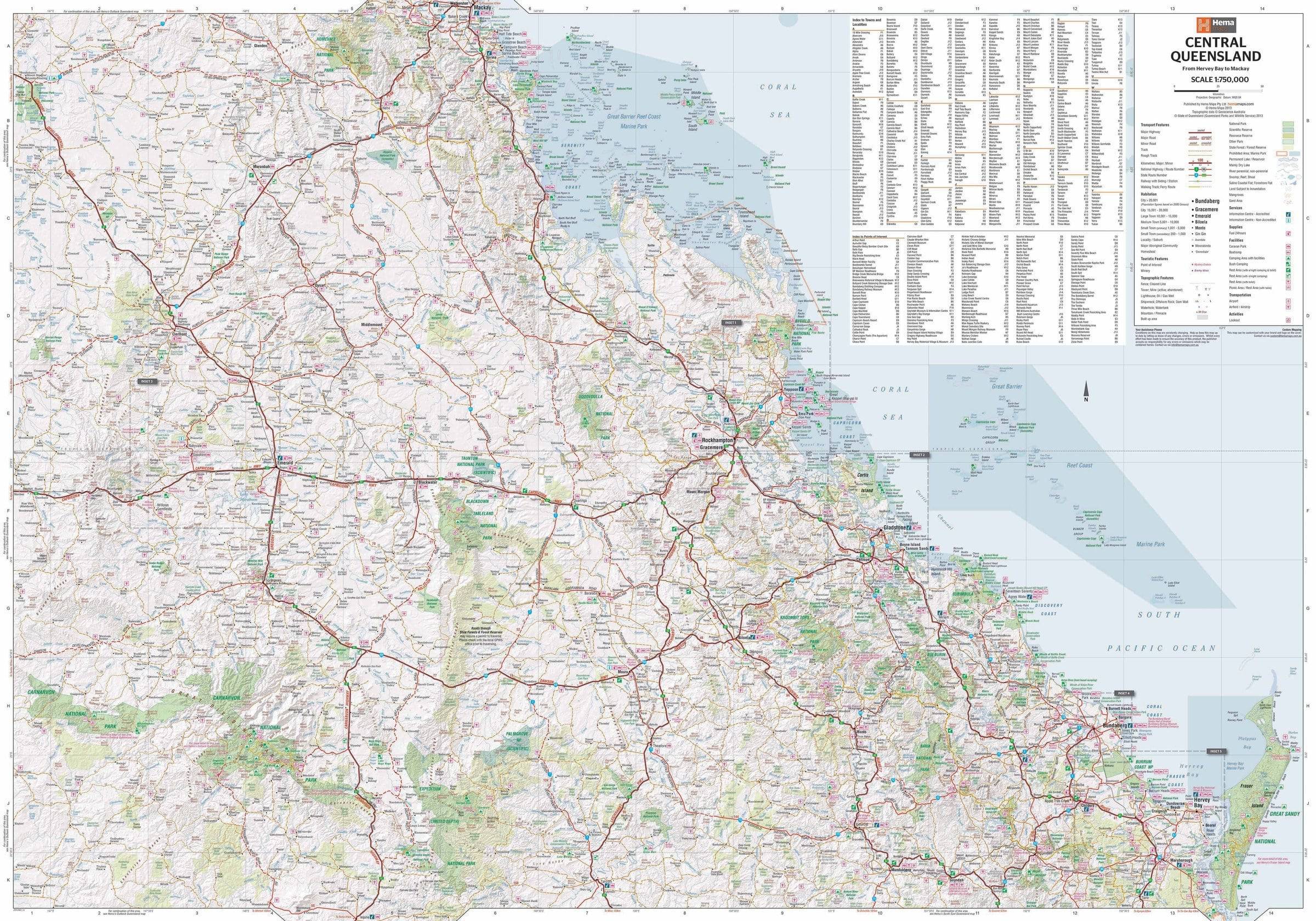 Hema Central Queensland Map | Hema