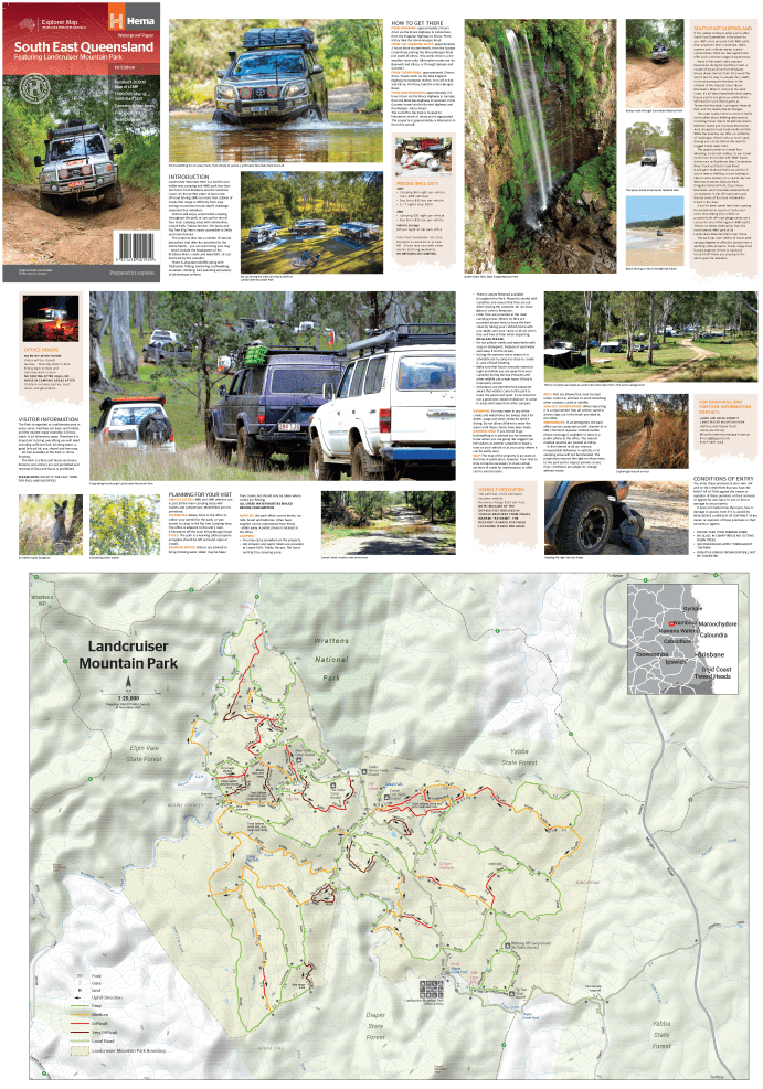 Hema South East Queensland featuring Landcruiser Mountain Park Map | Hema