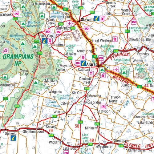 Hema Melbourne to Adelaide Map | Hema