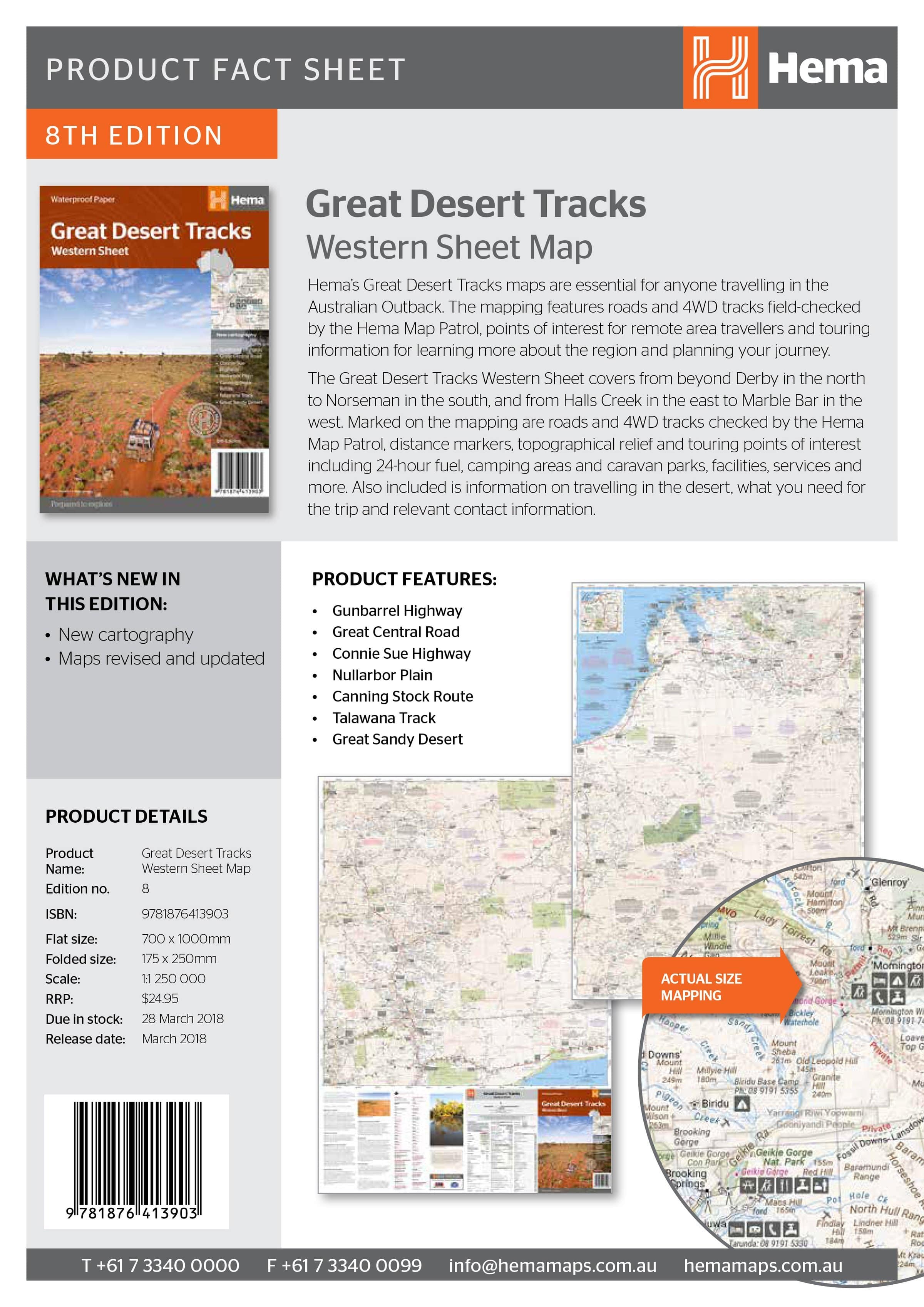 Hema Great Desert Tracks Western Sheet | Hema