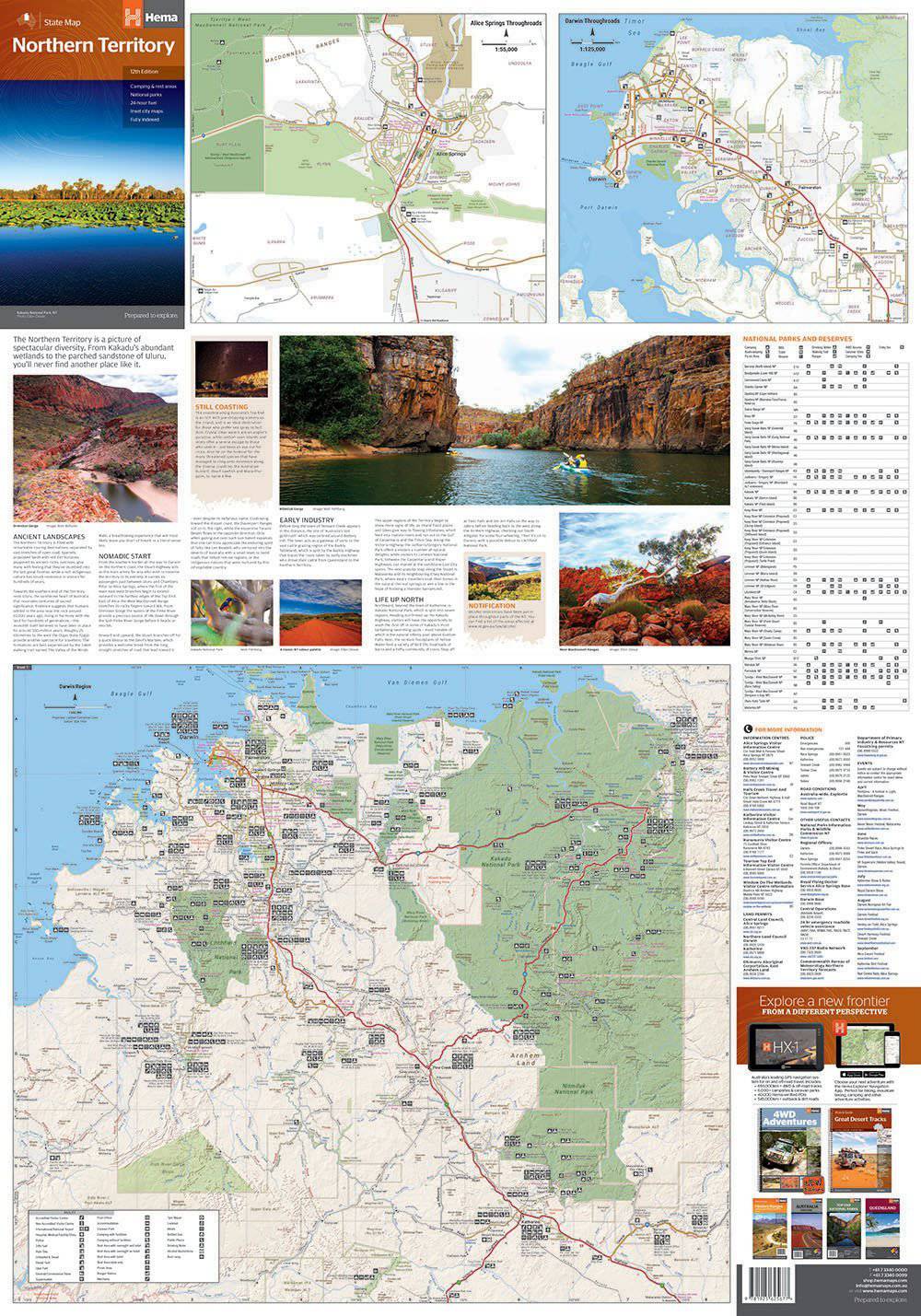 Hema Northern Territory State Map | Hema