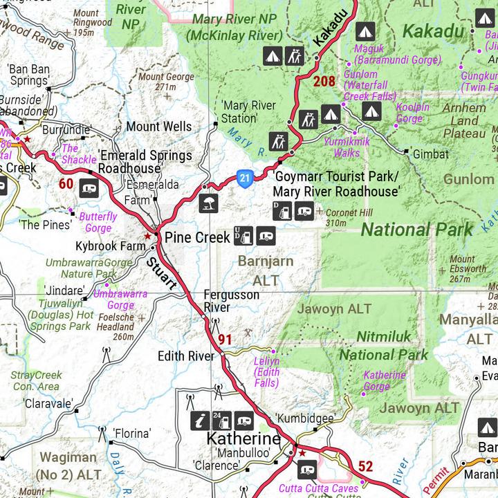 Hema Northern Territory Handy Map | Hema