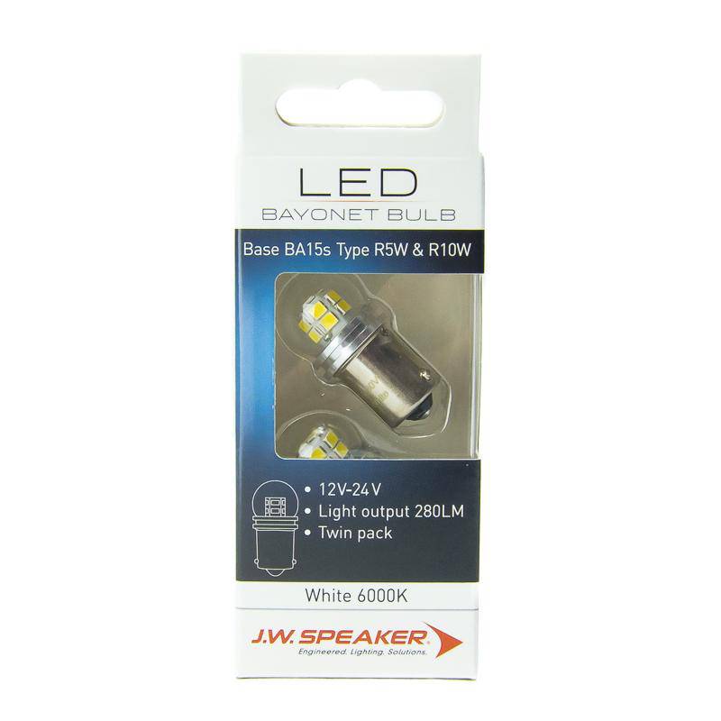 JW Speaker LED R5W R10W BA15s 6000K White Bulb 12/24V | J.W. Speaker