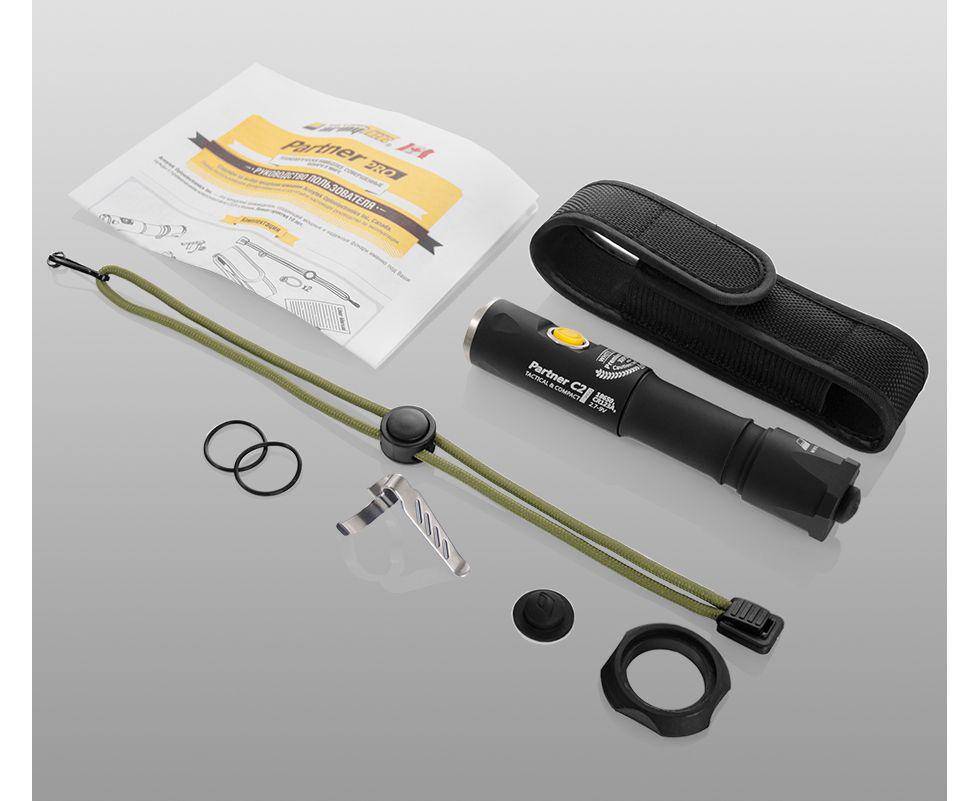 Armytek Partner C2 Pro Tactical Flashlight (Warm Light) 1950lm | Armytek