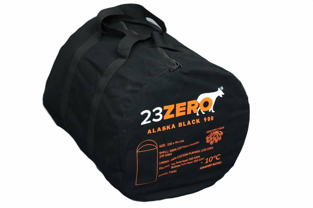 23Zero Alaska Black Sleeping Bag 900 -10c | 23Zero