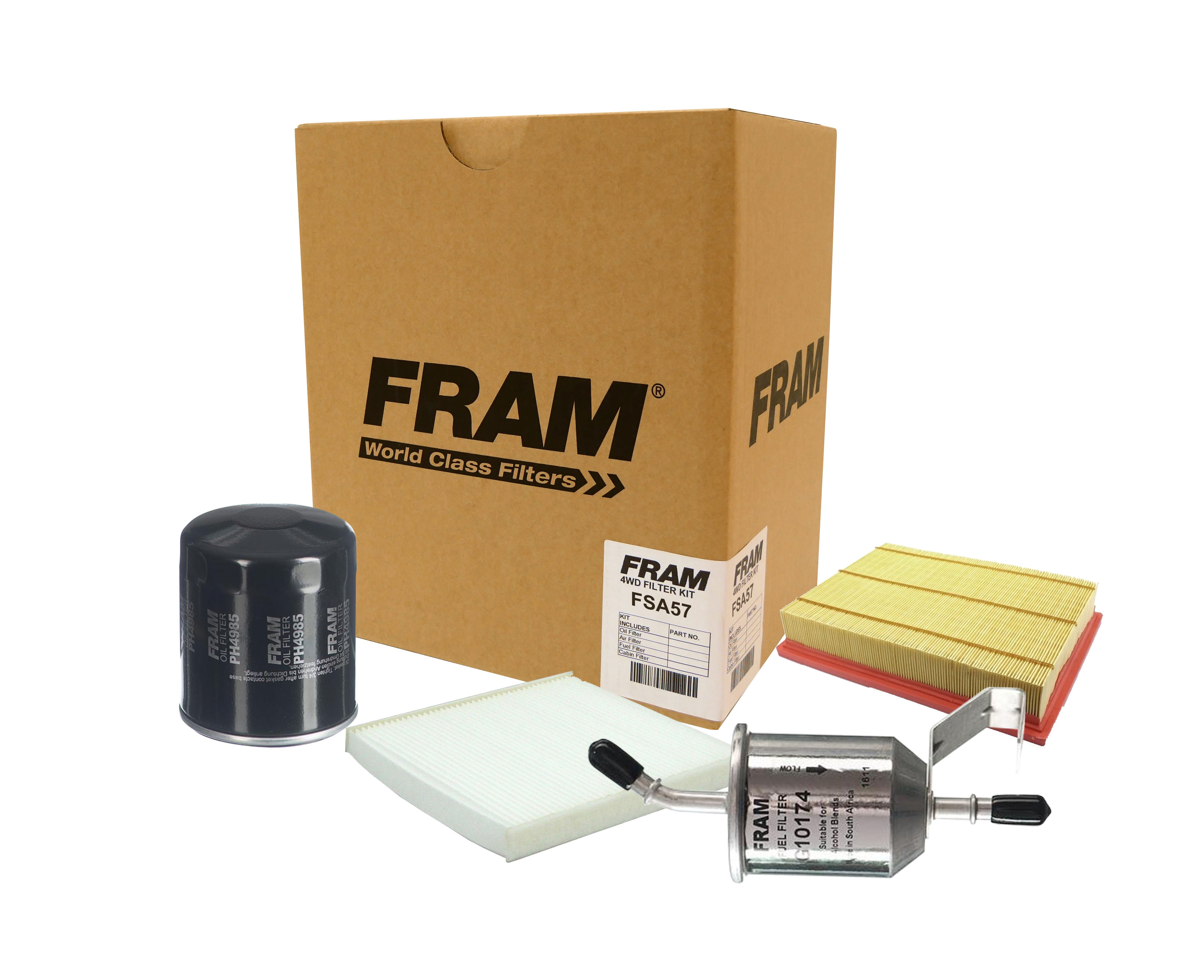 FRAM 4wd Filter Kit for Toyota Hilux TGN121R 2.7L | FRAM