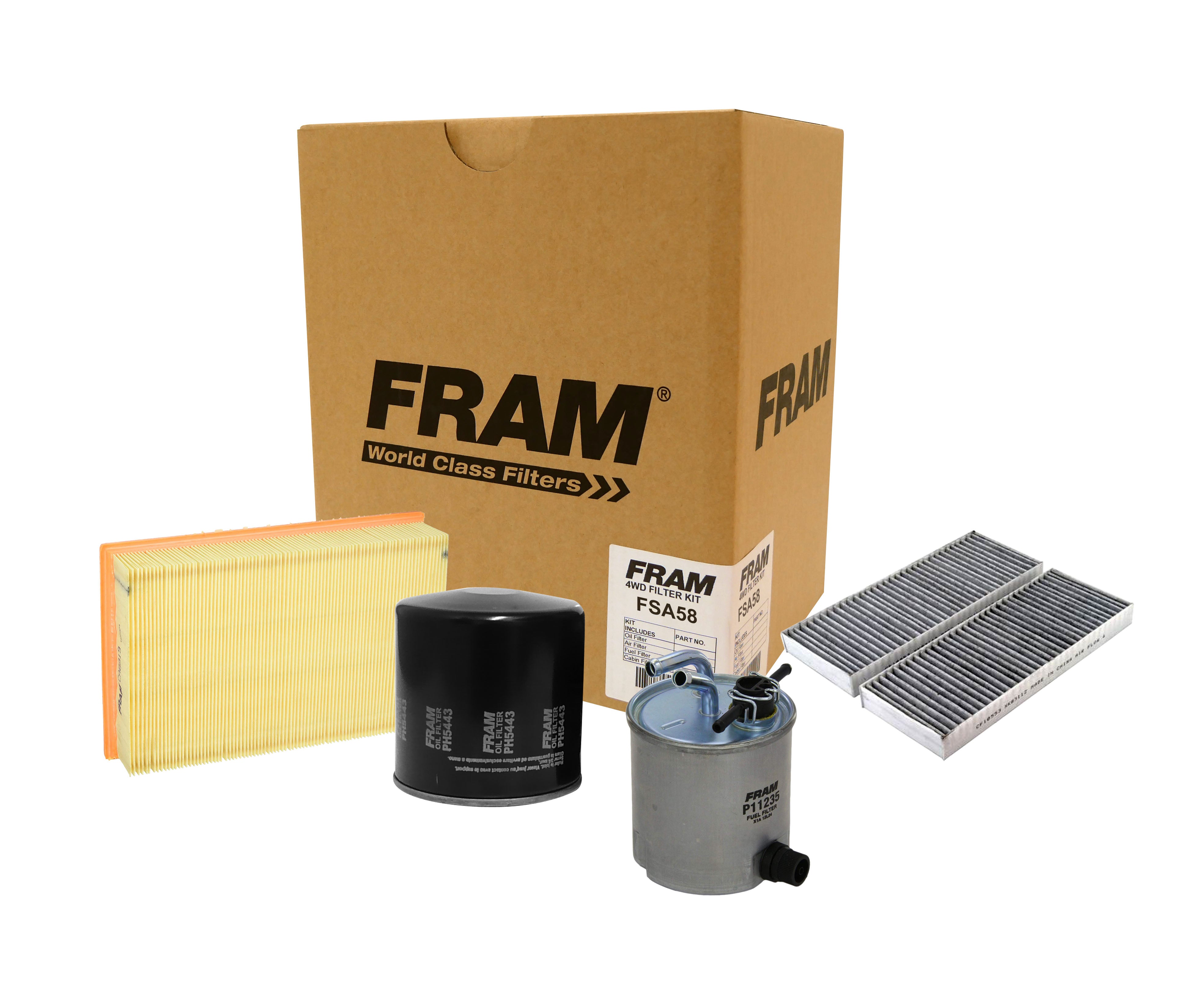 FRAM 4wd Filter Kit for Nissan Navara D40 2.5L 05-15 | FRAM