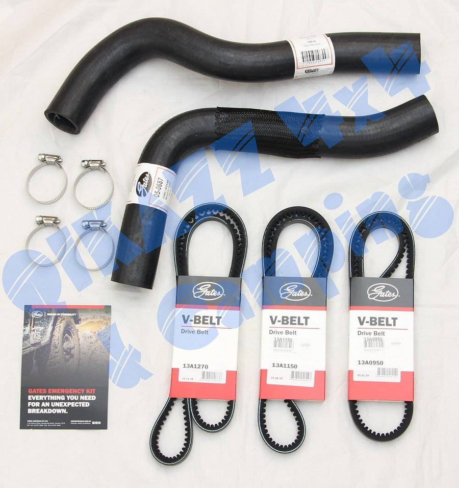 Gates Emergency Radiator Hose & Fan Belt Kit for Nissan Patrol GQ TD42