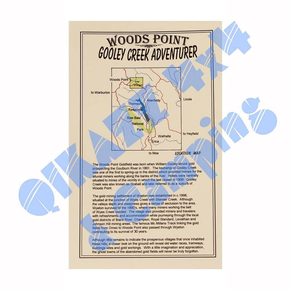 Adventurer Maps - Woods Point / Gooleys Creek - The Ghost Town Series | Adventurer Maps