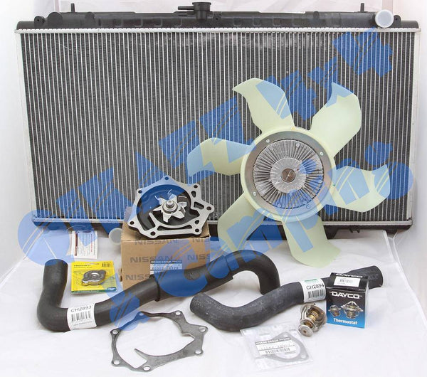 QIKAZZ Fan Cooling Upgrade + Wide Radiator + Water Pump + Thermostat for  Nissan Patrol GU TD42 | QIKAZZ 4x4 u0026 Camping