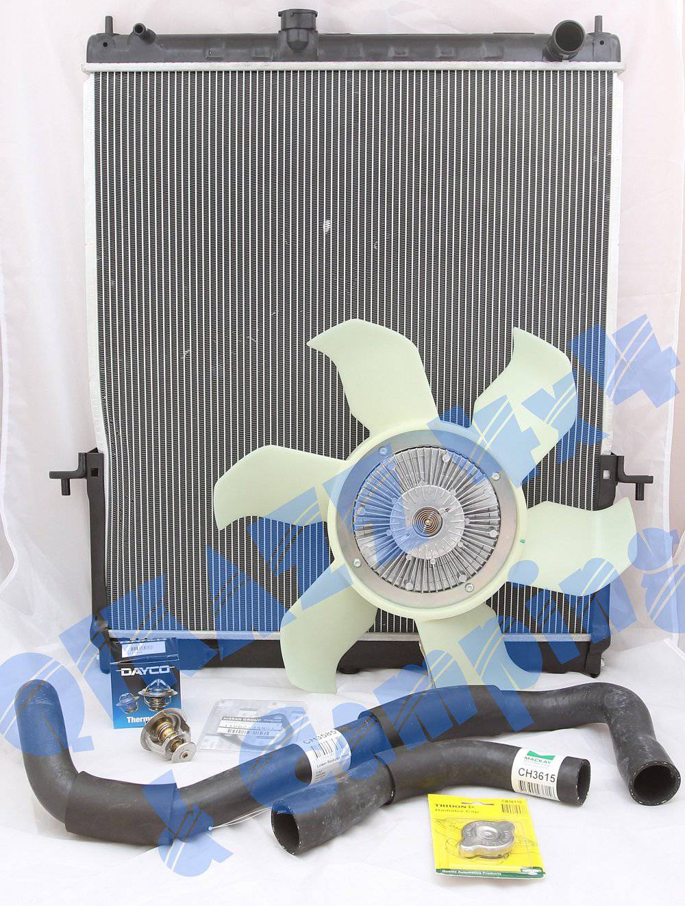 QIKAZZ Fan Cooling Upgrade + Narrow Radiator + Thermostat + Hoses for Nissan Patrol GU TD42 | QIKAZZ 4x4 & Camping