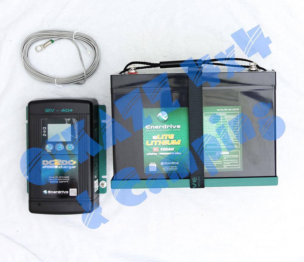 Enerdrive 12v 100Ah LiFePO4 Battery eLITE + EN3DC40+ DCDC 40A Charger | Enerdrive