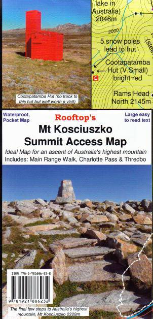 Rooftop's Mount Kosciuszko Summit Access Pocket Map | Rooftop