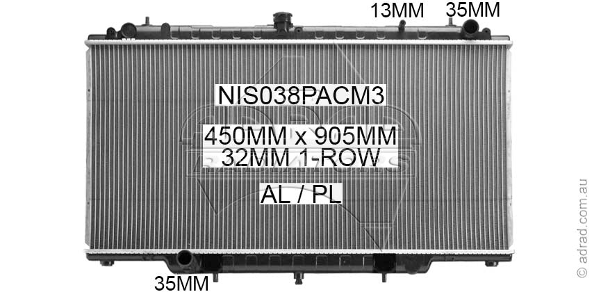 Adrad OEM Radiator for Nissan Patrol GU Y61 Trb Dsl '97-16 RD28 / ZD30 Manual | Adrad