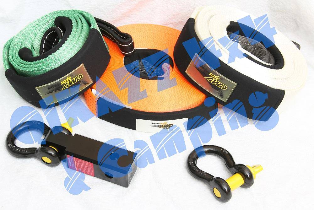 Roadsafe 4wd Recovery Kit - Winch Extension, Tree Trunk Protector, 8t Snatch Strap, Hitch & Bow Shackle | Roadsafe