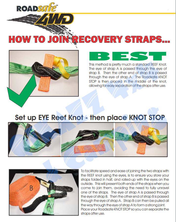Roadsafe 4wd Knot Stop Recovery Strap Joiner - SB624 | Roadsafe
