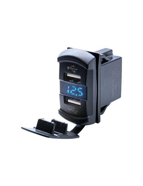 Thunder Dual USB Socket with Voltmeter TDR11025 | Thunder