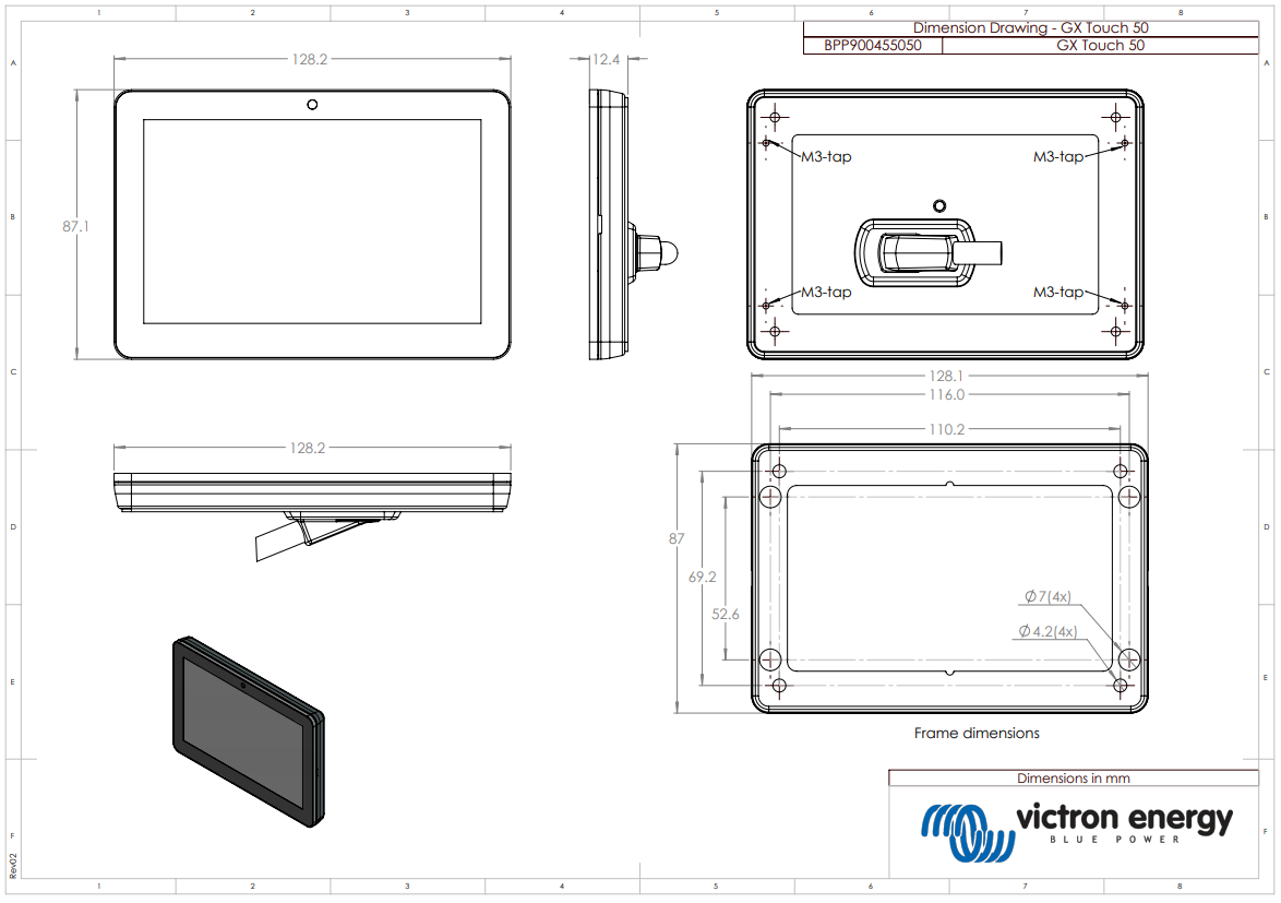 Victron GX Touch 50 - 5" Display | Victron Energy