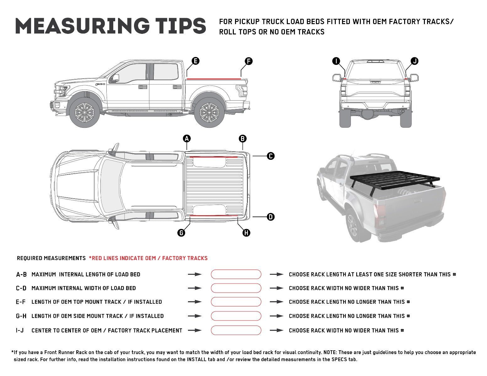 Ute Slimline II Load Bed Rack Kit / 1425(W) x 1560(L) - by Front Runner | Front Runner