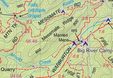 Rooftop's Big River, Rubicon, Sheepyard Flat Forest Activities Map | Rooftop