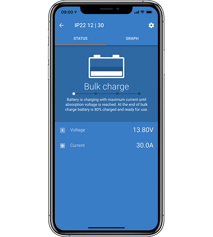 Victron Energy Blue Smart IP22 Charger 12V 30A 1 Output 12/30(1) 230V AU/NZ - Bluetooth | Victron Energy