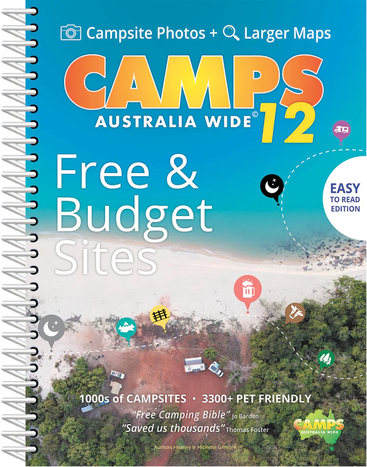 Camps 12 Easy to Read, Campsite Photos and Larger Maps (B4 size) | Camps Australia Wide