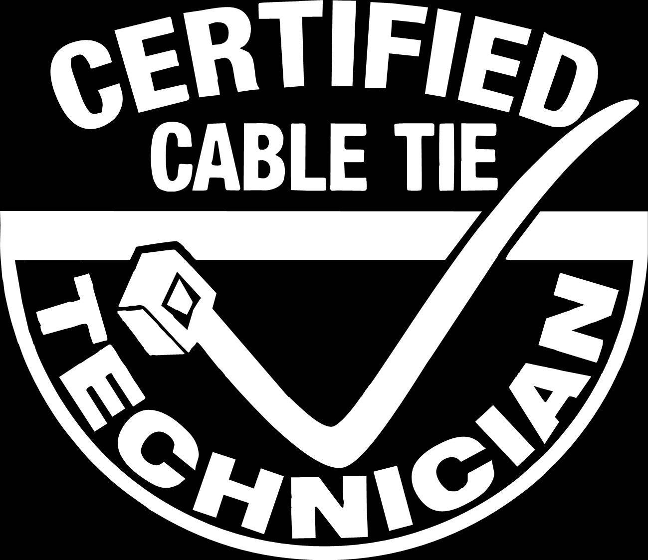 Certified Cable Tie Technicion Sticker - Funny Window / Windscreen Decal | QIKAZZ 4x4 & Camping