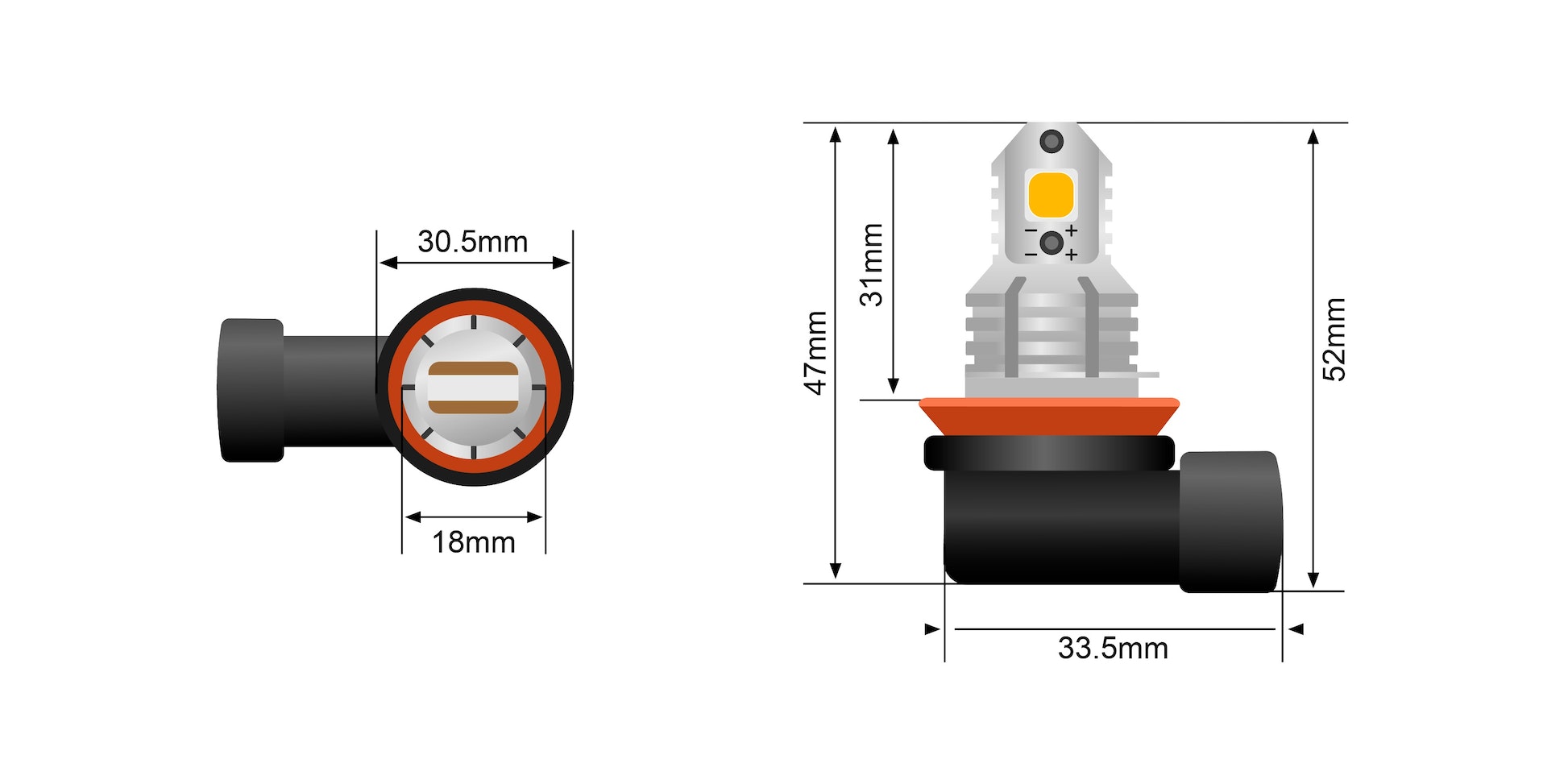 Stedi H8 | H9 | H11 | H16 LED Fog Light Bulbs (Pair) | Stedi