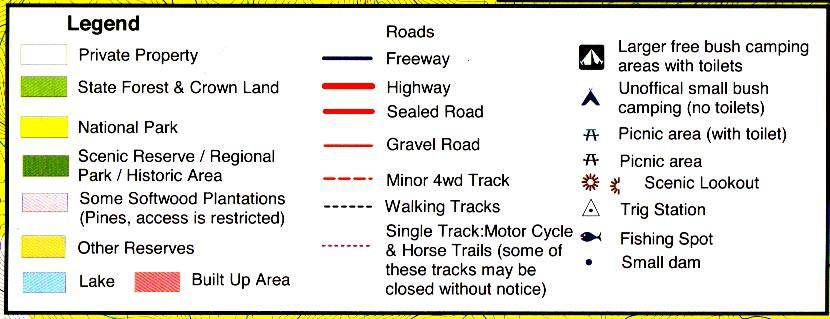 Rooftop's Mt. Disappointment  Kinglake Ranges Forest Activities Map | Rooftop