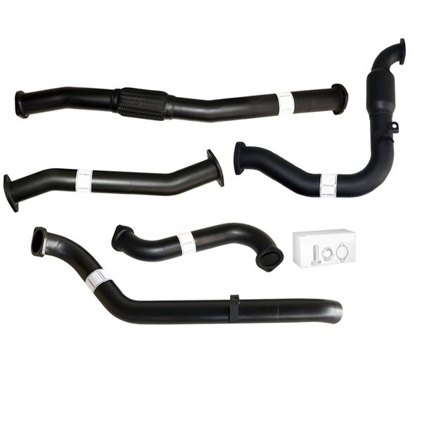 NISSAN PATROL GU Y61 3.0L 2000 -2016 UTE, WAGON 3" TURBO BACK CARBON OFFROAD EXHAUST WITH CAT & PIPE ONLY - NI207-PC 1