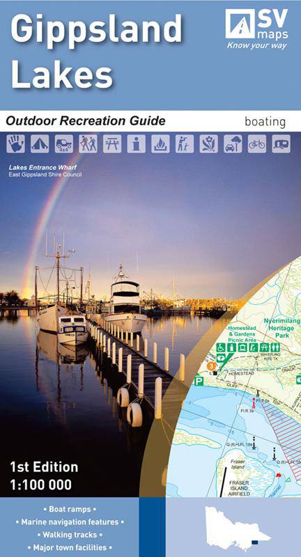 Gippsland Lakes Outdoor Recreation Guide Map (Spatial Vision) | Spatial Vision