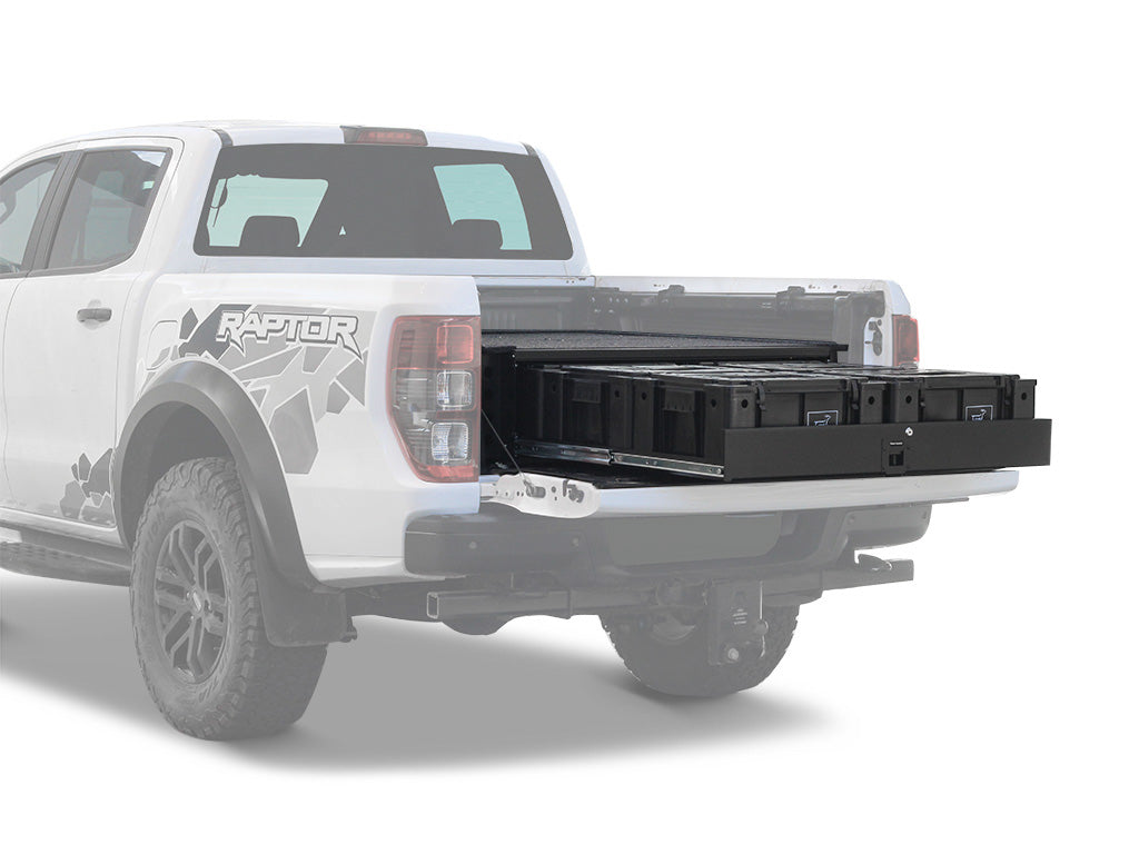 Ford Ranger Wildtrak / Raptor (2014-2022) w/Drop-In Bed Liner Wolf Pack Drawer Kit | Front Runner