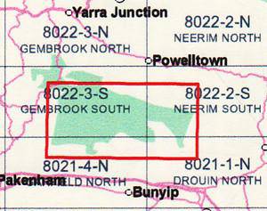 Bandyup Map Vicmap Bunyip State Park Special 1:25,000 Double Format Map