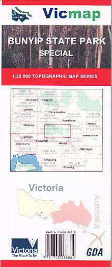 Vicmap Bunyip State Park Special 1:25,000 Double Format Map | Vicmap
